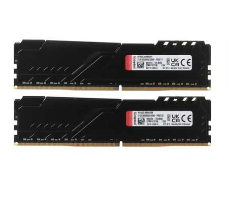 Модуль памяти DIMM 64Gb 2х32Gb DDR4 PC25600 3200MHz Kingston Fury Beast Black (KF432C16BBK2/64)