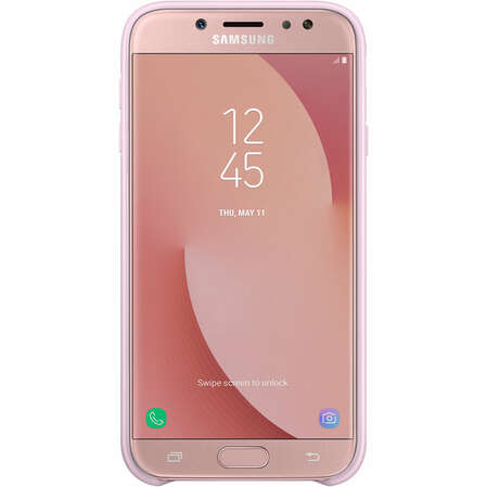Чехол для Samsung Galaxy J7 (2017) SM-J730FM Dual layer Cover розовый 