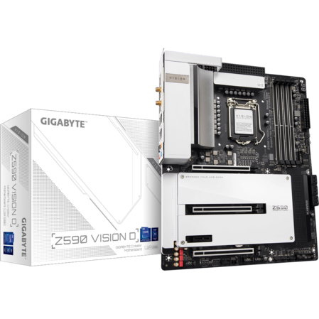 Материнская плата Gigabyte Z590 Vision D Z590 Socket-1200 4xDDR4, 6xSATA3, RAID, 3xM.2, 3xPCI-E16x, 6xUSB3.2, 2xUSB3.2 Type C(Thunderbolt), HDMI,DPin, WiFi, 2xGlan, ATX