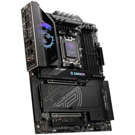 Материнская плата MSI MPG X870E Carbon WiFi Socket-AM5 AMD X870 4xDDR5, 4xSATA3, RAID, 4xM.2, 3xPCI-E16x, 9xUSB3.2, 2xUSB3.2 Type C, DP, HDMI, WiFi, 2xGlan, ATX Ret