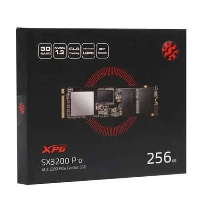Внутренний SSD-накопитель 256Gb A-Data XPG SX8200 Pro ASX8200PNP-256GT-C M.2 2280 PCIe NVMe 3.0 x4