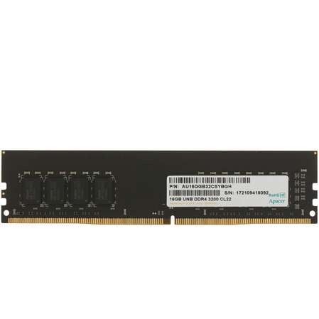 Модуль памяти DIMM 16Gb DDR4 PC25600 3200MHz Apacer (AU16GGB32CSYBGH)
