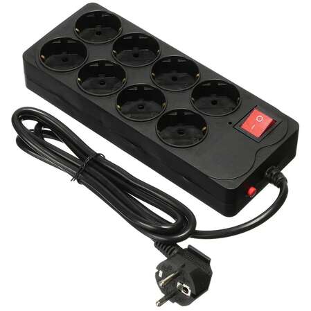 Сетевой фильтр BURO 800SH-1.8-B 8 розеток 1.8м черный