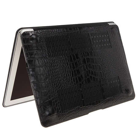 Чехол жесткий для MacBook Air 13" Heddy, кожаный, черный кроко