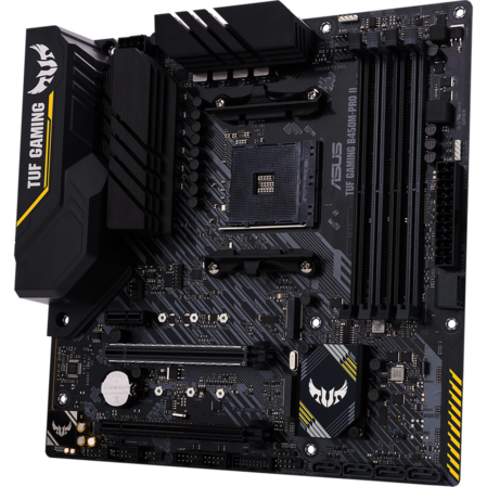 Материнская плата ASUS TUF Gaming B450M-Pro II B450 Socket AM4 4xDDR4, 6xSATA3, RAID, 2xM.2, 2xPCI-E16x, 5xUSB3.1, 1xUSB3.1 Type C, DP, HDMI, Glan, mATX