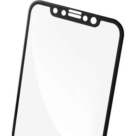 Защитное стекло для iPhone X Brosco 3D, изогнутое по форме дисплея, с черной рамкой