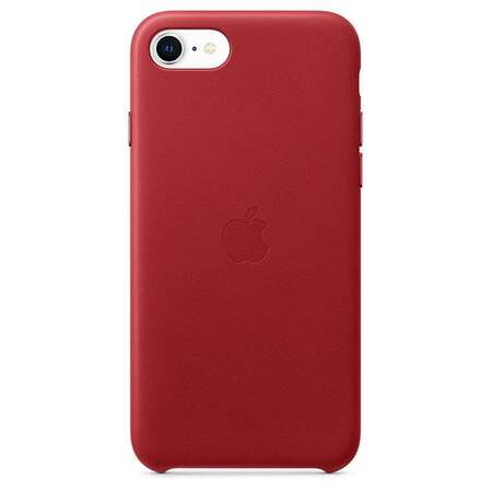 Чехол для Apple iPhone SE (2020) Leather Case Red