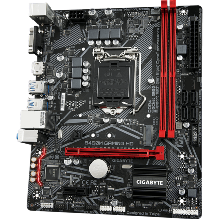 Материнская плата Gigabyte B460M Gaming HD B460 Socket-1200 2xDDR4, 4xSATA3, 1xM.2, 1xPCI-E16x, 4xUSB3.2, D-Sub, HDMI, Glan, mATX