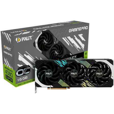 Видеокарта Palit GeForce RTX 4080 Super 16384Mb, GamingPro OC 16 Gb (NED408ST19T2-1032A) 1xHDMI, 3xDP, Ret