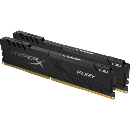 Модуль памяти DIMM 32Gb 2х16Gb DDR4 PC21300 2666MHz Kingston HyperX Fury Black CL16 (HX426C16FB3K2/32) 