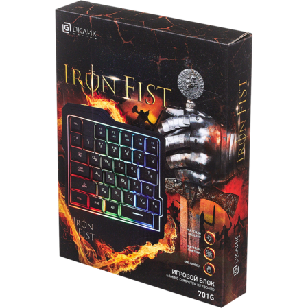 Клавиатура Oklick 701G Iron Fist USB Black