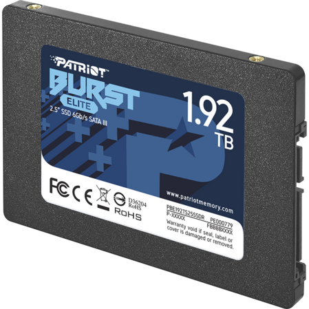 Внутренний SSD-накопитель 1920Gb PATRIOT Burst Elite PBE192TS25SSDR SATA3 2.5"