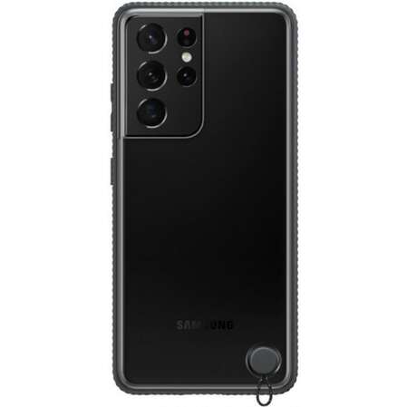 Чехол для Samsung Galaxy S21 Ultra SM-G998 Smart Clear Protective Cover прозрачный c чёрной рамкой