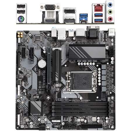 Материнская плата Gigabyte B760M DS3H B760 Socket-1700 4xDDR5, 4xSATA3, RAID, 2xM.2, 1xPCI-E16x, 3xUSB3.2, 1xUSB3.2 Type C, D-Sub, 2xDP, HDMI, 2.5Glan, mATX