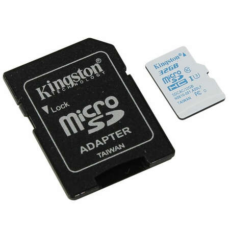Micro SecureDigital 32Gb Kingston SDHC UHS-1 U3 class 10 (SDCAC/32GB)