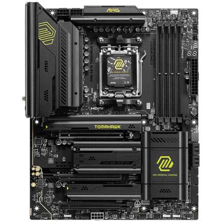 Материнская плата MSI MAG X870 Tomahawk WiFi Socket-AM5 AMD X870 4xDDR5, 4xSATA3, RAID, 4xM.2, 3xPCI-E16x, 5xUSB3.2, 1xUSB3.2 Type C, DP, HDMI, WiFi, 5Glan, ATX Ret
