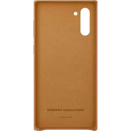 Чехол для Samsung Galaxy Note 10 (2019) SM-N970 Leather Cover бежевый