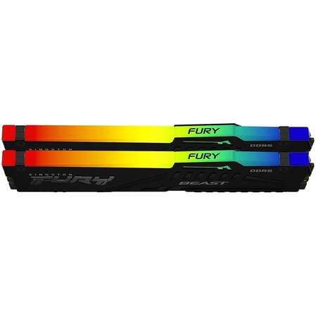 Модуль памяти DIMM 16Gb 2х8Gb DDR5 PC48000 6000MHz Kingston Fury Beast RGB Black EXPO (KF560C30BBEAK2-16)