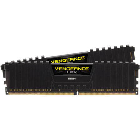 Модуль памяти DIMM 8Gb 2х4Gb DDR4 PC21300 2666MHz Corsair Vengeance LPX Black Heat spreader, XMP 2.0 (CMK8GX4M2D2666C16)