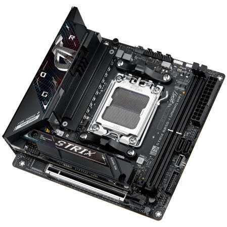 Материнская плата ASUS ROG Strix B850E-I Gaming WiFi B850 Socket AM5 2xDDR5, 2xSATA3, RAID, 2xM.2, 1xPCI-E16x, 4xUSB3.2, 2xUSB3.2 Type C, HDMI, Wi-Fi, 2.5Glan, mini-ITX