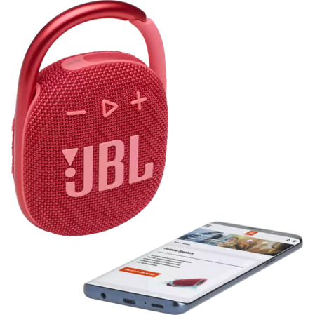 Портативная bluetooth-колонка JBL Clip 4 Red