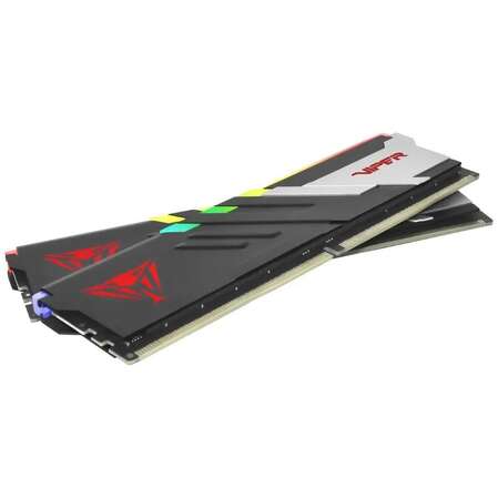 Модуль памяти DIMM 64Gb 2х32Gb DDR5 PC41600 5200MHz Patriot Memory Venom RGB Black (PVVR564G520C40K)