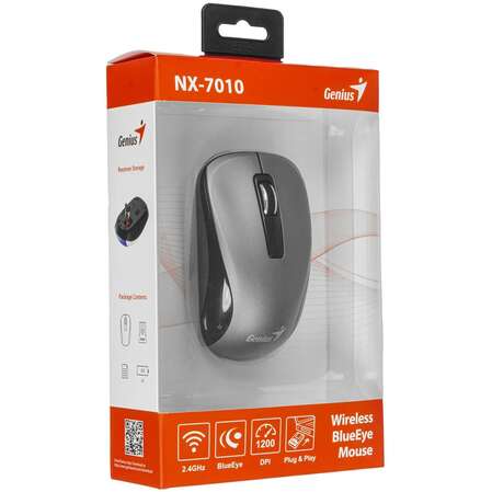 Мышь беспроводная Genius NX-7010 Wireless Grey