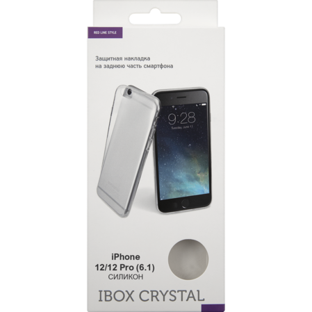 Чехол для Apple iPhone 12\12 Pro Red Line iBox Crystal прозрачный