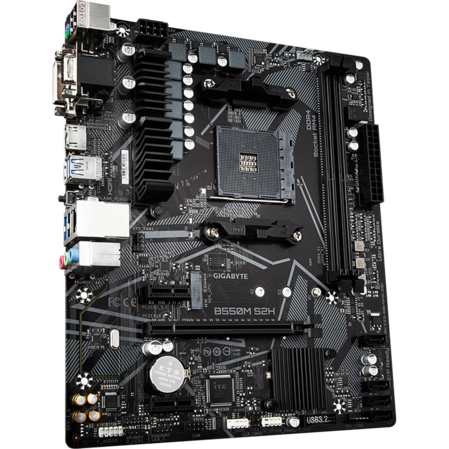 Материнская плата Gigabyte B550M S2H Socket-AM4 AMD B550 2xDDR4, 4xSATA3, 1xM.2, 1xPCI-E16x, 4xUSB3.2, D-Sub, DVI-D, HDMI, Glan, mATX Ret