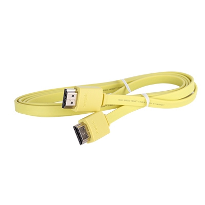Кабель HDMI-HDMI v2.0 1.5м Prolink (PB358Y-0150) Блистер Желтый плоский