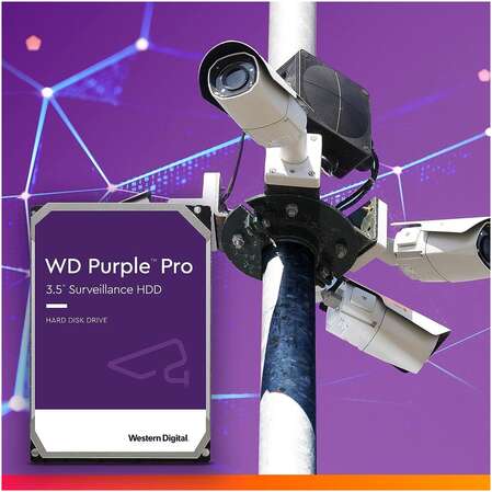 Внутренний жесткий диск 3,5" 14Tb Western Digital (WD142PURP) 512Mb 7200rpm Purple Pro