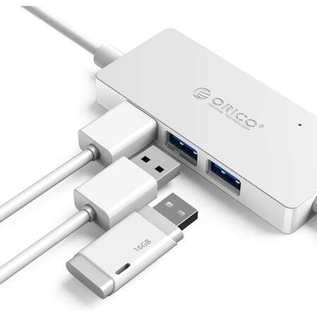 4-port USB3.0 Hub Orico HS4U-U3-WH белый