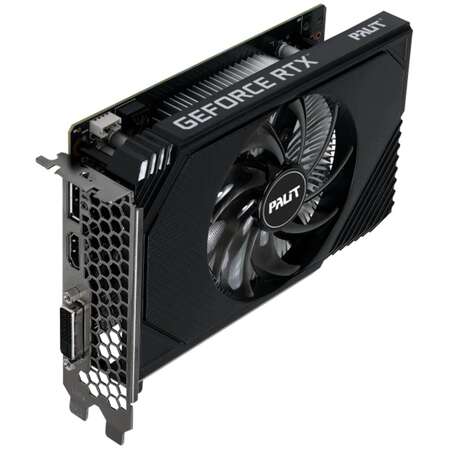 Видеокарта Palit GeForce RTX 3050 6144Mb, StormX OC 6G V1 (NE63050S18JE-1072F) 1xDVI-D, 1xHDMI, 1xDP, Ret