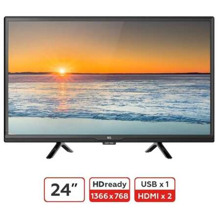 Телевизор 24" BQ 2406B (HD 1366x768) черный