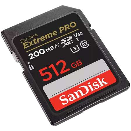 Карта памяти SecureDigital 512Gb SanDisk Extreme Pro SDXC Class 10 V30 U3 (SDSDXXD-512G-GN4IN)