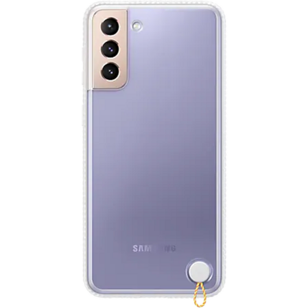 Чехол для Samsung Galaxy S21+ SM-G996 Clear Protective Cover прозрачный с белой рамкой
