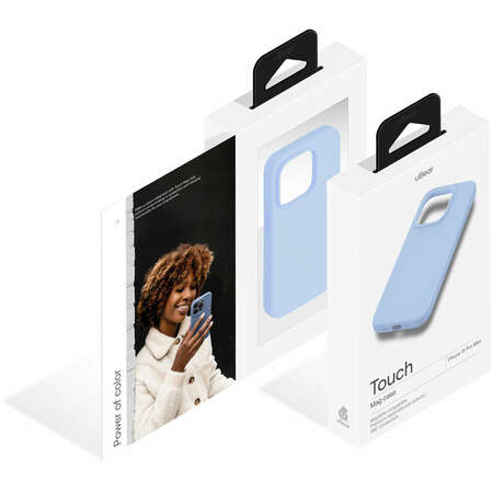Чехол для Apple iPhone 15 Pro Max uBear Touch Mag Case Magsafe голубой