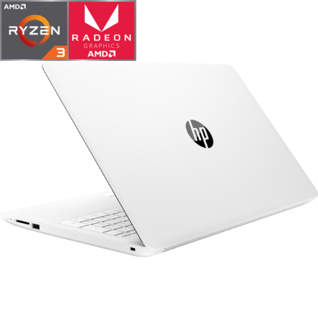 Ноутбук HP 15-db0151ur 4MG69EA AMD Ryzen 3 2200U/4Gb/500Gb/AMD 530 2Gb/15.6" FullHD/Win10 White