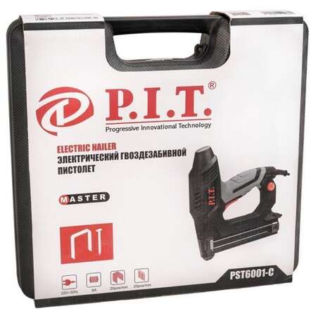 Электрический степлер P.I.T. PST6001-C (ск-ть 20шт/м, маг.100шт, скобы18ga,дл.15-25мм, гвозд18ga,дл15-32мм)