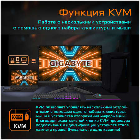 Монитор 32" Gigabyte M32U-EK IPS 3840x2160 1ms HDMI, DisplayPort