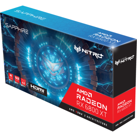 Видеокарта Sapphire AMD Radeon RX 6800 XT 16384Mb, Nitro+ (11304-02-20G) 3xDP, HDMI, Ret