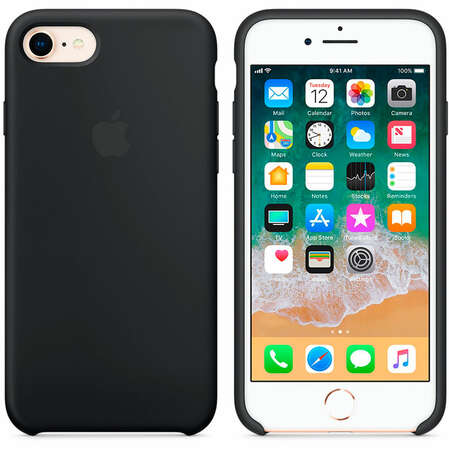 Чехол для Apple iPhone 8/7 Silicone Case Black