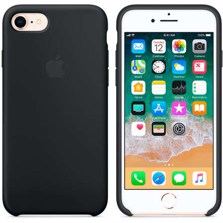 Чехол для Apple iPhone 8/7 Silicone Case Black