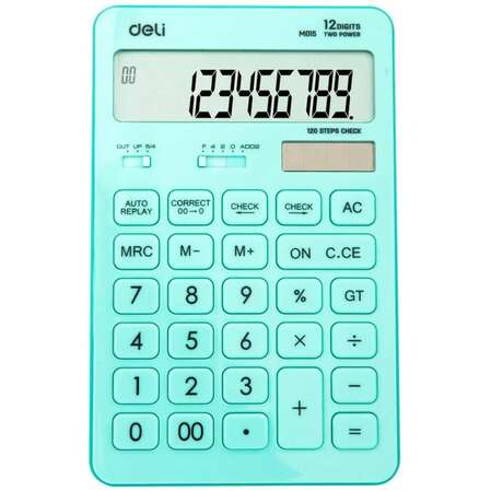 Калькулятор Deli Touch EM01531 голубой 12-разр.