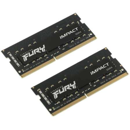 Модуль памяти SO-DIMM DDR4 16Gb (2x8Gb) PC25600 3200Mhz Kingston Fury Impact (KF432S20IBK2/16)