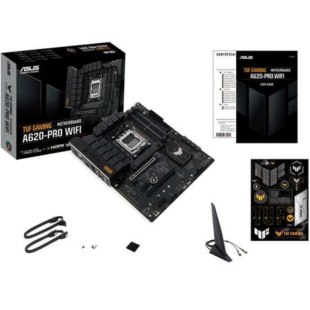 Материнская плата ASUS TUF Gaming A620-Pro WiFi A620 Socket AM5 4xDDR5, 4xSATA3, RAID, 2xM.2, 2xPCI-E16x, 2xUSB3.2, 1xUSB3.2 Type C, DP, HDMI, WiFi, 2.5Glan, ATX
