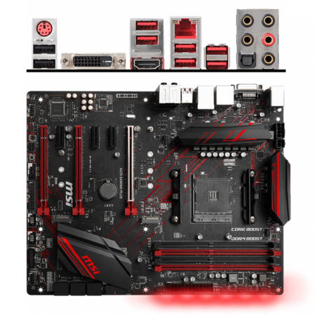 Материнская плата MSI X470 Gaming Plus X470 Socket AM4 4xDDR4, 6xSATA3, RAID, 2xM.2, 3xPCI-E16x, 6xUSB3.1, DVI-D, HDMI, Glan, ATX