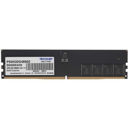 Модуль памяти DIMM 32Gb DDR5 PC34800 4800MHz Patriot Memory (PSD532G48002)