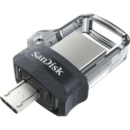 USB Flash накопитель 64GB SanDisk Ultra Dual Drive m3.0 (SDDD3-064G-G46) USB 3.0 + microUSB (OTG) Черный