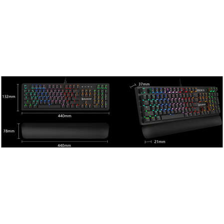 Клавиатура A4Tech Bloody B825R (Red Switch) Black USB